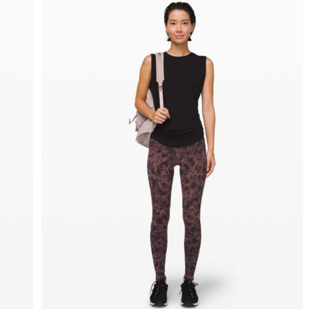 Lululemon Align Pant 28" - Mini Dusk Floral Antique Bark Black - Size 6 - Picture 3 of 16